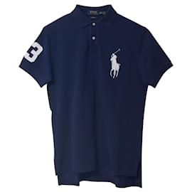 Ralph Lauren-Polo Ralph Lauren Slim Fit Polo Shirt in Navy Blue Cotton-Navy blue