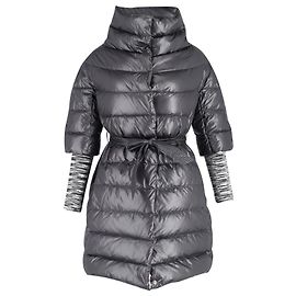 Missoni Down Jacket with Knit Sleeves in Black Nylon Black