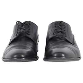 Hugo Boss-Hugo Boss Derby Zapatos formales con cordones en cuero negro-Negro