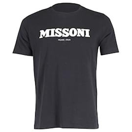 Missoni-Missoni Printed T-shirt in Black Cotton-Black