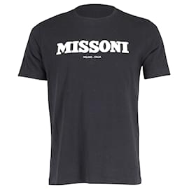 Missoni-Missoni Printed T-shirt in Black Cotton-Black
