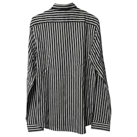 Autre Marque-Ami Paris Striped Buttondown Shirt in Black Print Cotton-Other