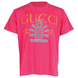 Gucci-Gucci Musixmatch Edition '22,705' Pineapple T-shirt in Bright Fuchsia Cotton -Other