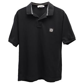 Polo Stone Island Regular Fit in cotone nero Nero