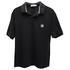 Stone Island-Stone Island Regular Fit Polo Shirt in Black Cotton-Black