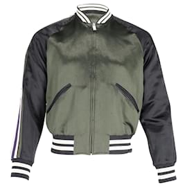 Gucci-Gucci Reversible Bomber Jacket in Olive Green Acetate-Green,Olive green