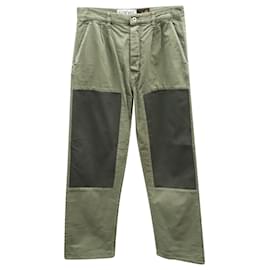 Loewe- Loewe Paula’s Ibiza Color Block Straight Cut Pants in Green Cotton -Green