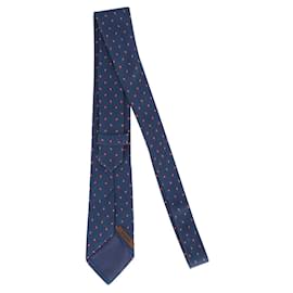 Church's-Church's Formal Printed Tie in Blue Print Silk-Other