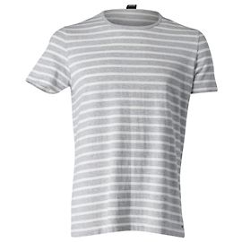 Hugo Boss Tessler Camiseta de corte ajustado a rayas en algodón jersey blanco y azul claro Blanco