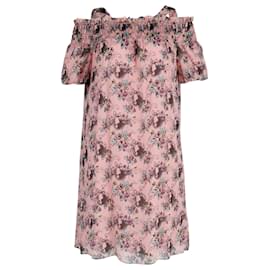 Autre Marque-Boutique Moschino Off Shoulder Dress in Floral Print Silk-Other