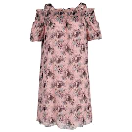 Autre Marque-Boutique Moschino Off Shoulder Dress in Floral Print Silk-Other,Python print