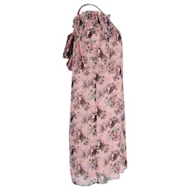 Autre Marque-Vestido boutique Moschino ombro a ombro em seda com estampa floral-Outro