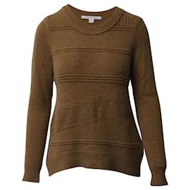 Diane Von Furstenberg-Diane Von Furstenberg Knitted Sweater in Brown Wool -Brown