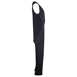 Stella Mc Cartney-Stella McCartney Sleeveless Jumpsuit in Navy Blue Viscose-Navy blue