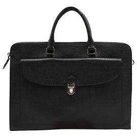Tod's Extra Slim Briefcase in Black Leather Black