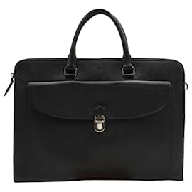 Tod's-Tod's Extra Slim Briefcase in Black Leather-Black