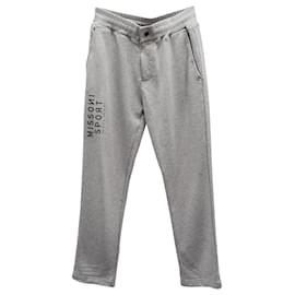 Missoni-Missoni Pantalone Sportivo in Cotone Grigio-Grigio