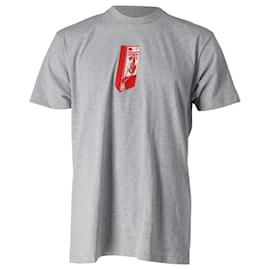 Supreme-Camiseta de manga curta com estampa de telefone público Supreme em algodão cinza-Cinza