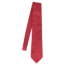 Prada-Prada Formal Tie in Burgundy Silk-Dark red