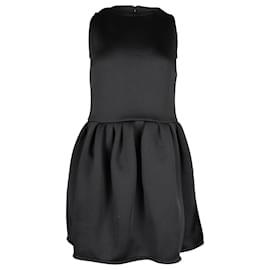 Max Mara-Max Mara Shock Jersey Mini Dress in Black Polyester-Black