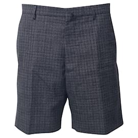 Lanvin Karierte Bermudashorts aus grauem Polyester Grau