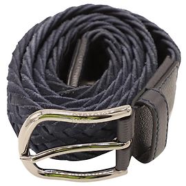 Ceinture tissée Tod's en daim bleu Bleu