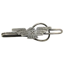 Clipe de gravata Ralph Lauren RRL Bird Pin em metal prateado Prata Metálico