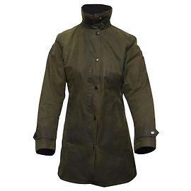 Jaqueta gola alta Barbour em algodão encerado verde Verde