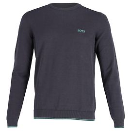 Hugo Boss Boss Rimex Rundhals-Sweatshirt aus schwarzer Baumwolle Schwarz