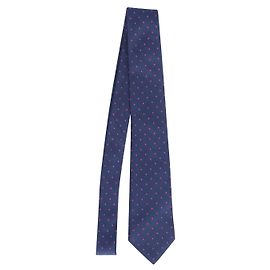 Church's Gravata Polca Formal da Igreja em Seda com Estampa Azul Outro