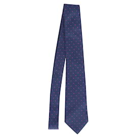 Church's-Corbata formal con lunares de Church's en seda con estampado azul-Otro