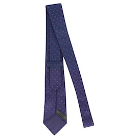 Church's-Church's Formal Polka Tie in Blue Print Silk-Other