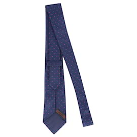 Church's-Gravata Polca Formal da Igreja em Seda com Estampa Azul-Outro