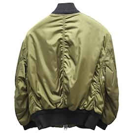 Coach-COACH Ma-1 Military Bomber Jacket in Green Nylon-Green