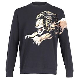 Sudadera de cuello redondo con león de Givenchy en algodón con estampado negro Otro