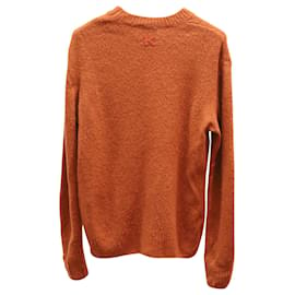 Kenzo-Kenzo Pullover Sweater in Orange Recycled Cashmere -Orange