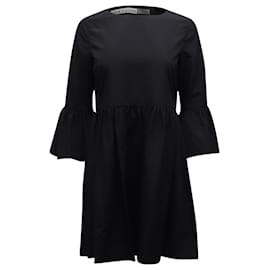 Alice + Olivia-Alice & Olivia Augusta Ruffle Sleeve Mini Dress in Black  Polyester-Black