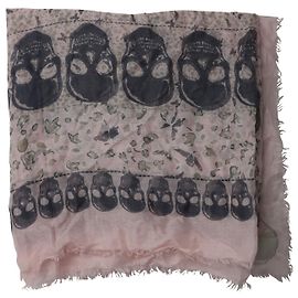 Cachecol com motivo de caveira Zadig & Voltaire em modal rosa Rosa