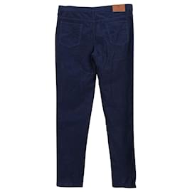 Brunello Cucinelli-Brunello Cucinelli Corduroy Traditional Pants in Navy Blue Cotton -Navy blue