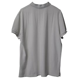 Etro-Etro Jersey Polo Shirt with Decorative Greca in White Cotton-White