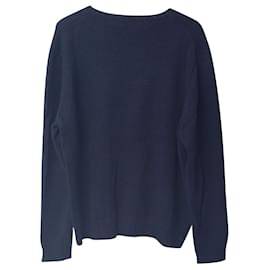 Ralph Lauren-Ralph Lauren Teddy Bear Jumper in Navy Blue Cotton-Blue,Navy blue