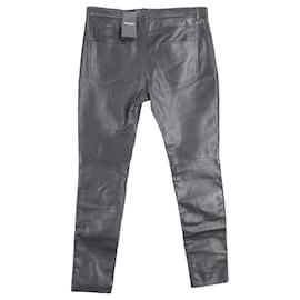Saint Laurent-Saint Laurent Skinny Trousers in Black Leather-Black