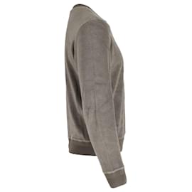 Louis Vuitton-Louis Vuitton Sweat-shirt ras du cou à logo brodé en coton marron-Marron