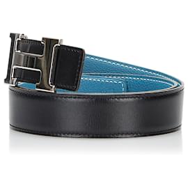 Hermès-Hermes Black Reversible 32 mm H Belt Kit-Black