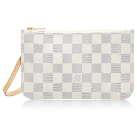 Louis Vuitton-Louis Vuitton Blue Damier Azur Neverfull Pochette-Azul