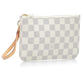 Louis Vuitton-Louis Vuitton Blue Damier Azur Neverfull Pochette-Azul