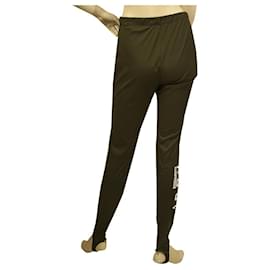 Dsquared2-Dsquared 2 Kaki Vert Logo Stirrup Leggings pantalon pantalon taille 42-Vert foncé