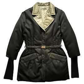 Jil Sander Giubbotto imbottito in nylon satinato Blu navy