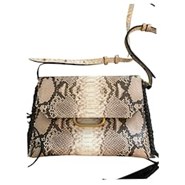 Bolsa Isabel Marant em couro efeito python marfim Impressão em python Fora de branco