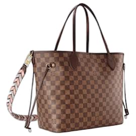 Louis Vuitton-LV Neverfull Damier MM with strap-Brown